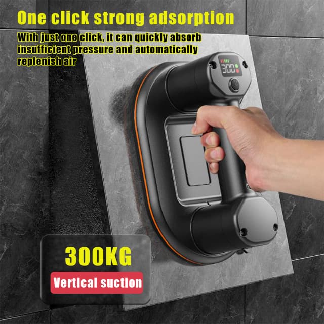 Ventosa de vacío eléctrica de grado Industrial, elevador de vacío de alta resistencia para azulejos de granito, vidrio, madera, piedra, batería de 3600mAh, carga de 300KG