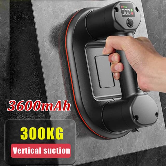 Ventosa de vacío eléctrica de grado Industrial, elevador resistente para azulejos de granito, vidrio, madera, piedra, batería de 3600mAh, carga de 300KG