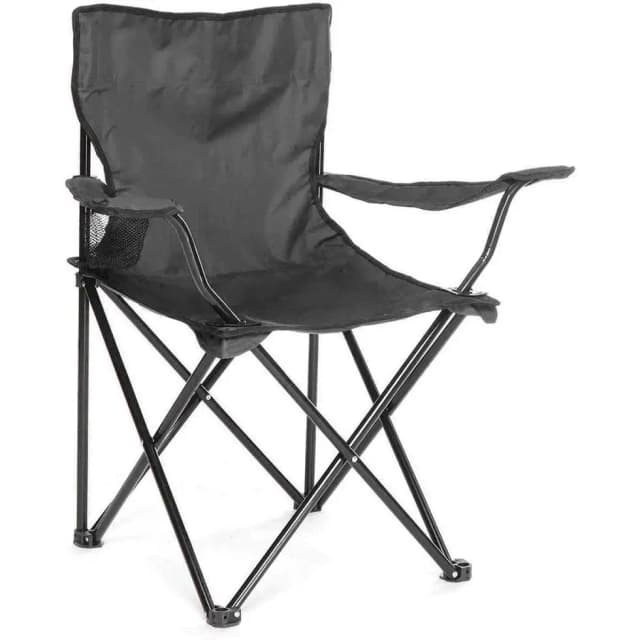 Silla Plegable de Camping de Acero, 50x50x80cm, Silla de Acampada Plegable, Ideal para Camping o Pesca, Estructura de Acero Resistente y Asiento de Lona Impermeable