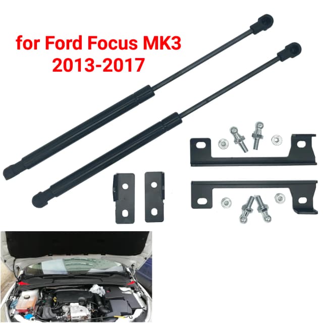 2 uds capó de motor delantero de coche capó amortiguador de Gas barras de soporte de elevación para Ford Focus MK3 MK 3 2013 2014 2015 2016 2017