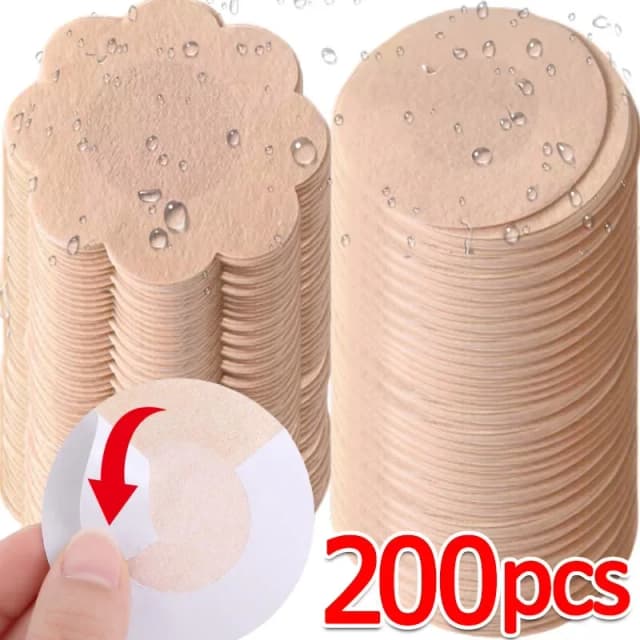 Pegatinas de cobertura de pezón para mujer, cinta de realce de pecho, Invisible, autoadhesivo, desechable, Parche de pasta para el pecho, 10-200 piezas