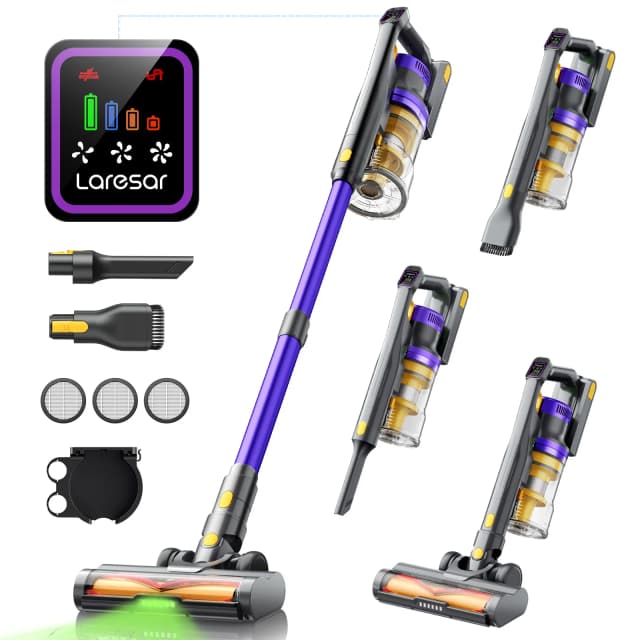 Laresar X11 550 W 55000 PA Zuigkracht Draadloze Stofzuiger Handheld Smart Home Stofbeker 60 Minuten Looptijd 3 Stuks Filte Set