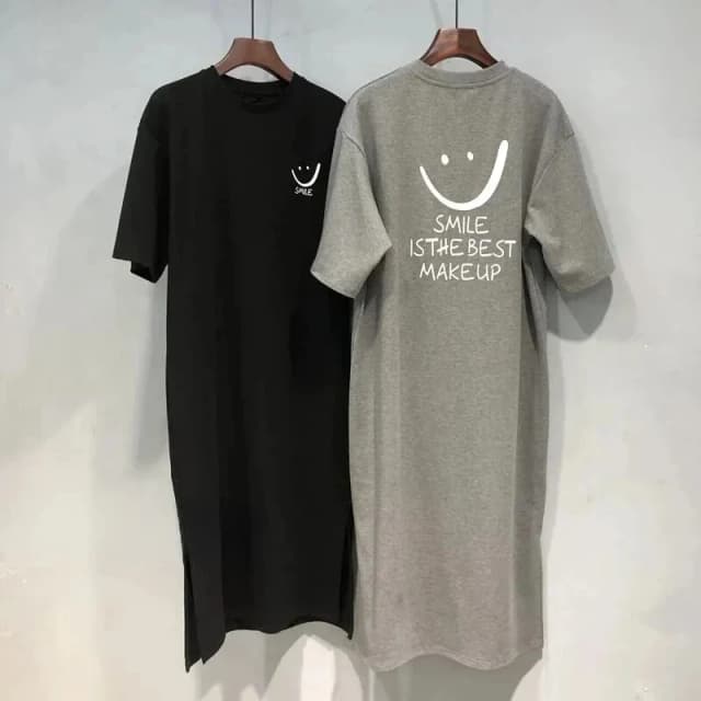 Vestido de Verano para Mujer, Nuevo, de Manga Corta, Holgado, Largo hasta la Rodilla