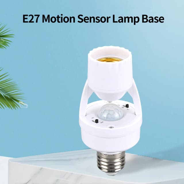 Portalámparas Led inteligente con Sensor de movimiento E27 E26 AC 85-265V adaptador de Base de lámpara convertidor PIR Detector de inducción humana