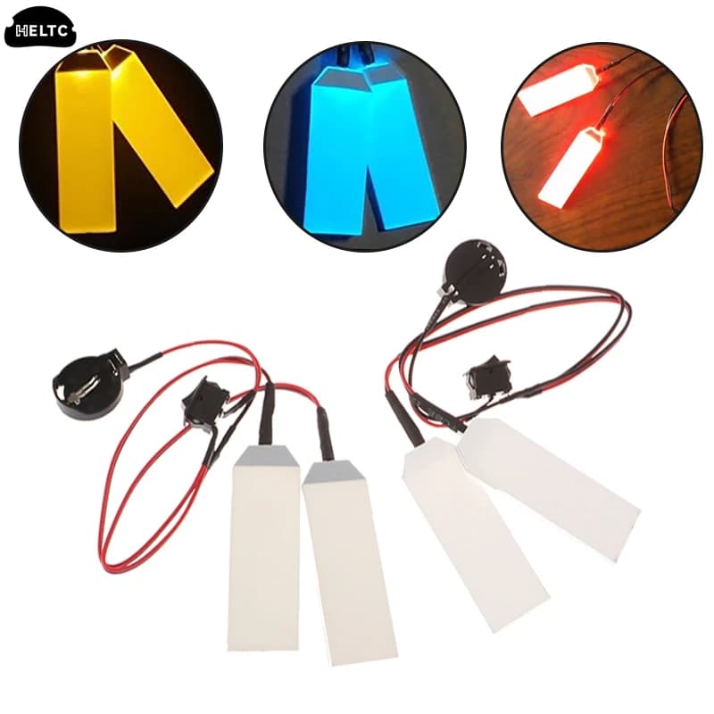 Kits de Ojos de luz LED flexibles para máscara de casco, accesorios de Cosplay, entrada CR2032, adecuado para máscara