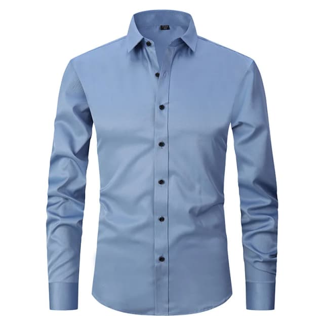 Nueva camisa Social de manga larga para hombre de otoño/invierno grande 6XL de alta calidad, moda sin hierro, informal de negocios, blanco puro
