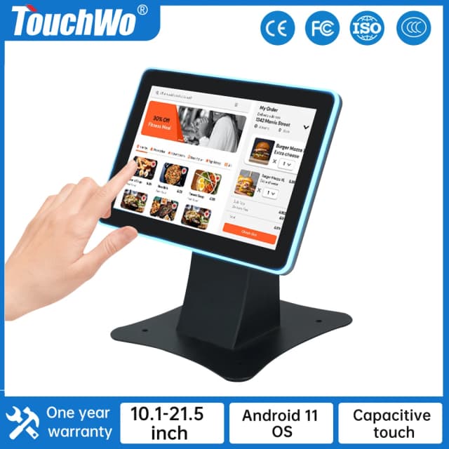 TouchWo 10,1 ~ 21,5 pulgadas Monitor multipantalla táctil de 10 puntos con sistema operativo Android 11 Tbalet, Monitor táctil para máquina POS