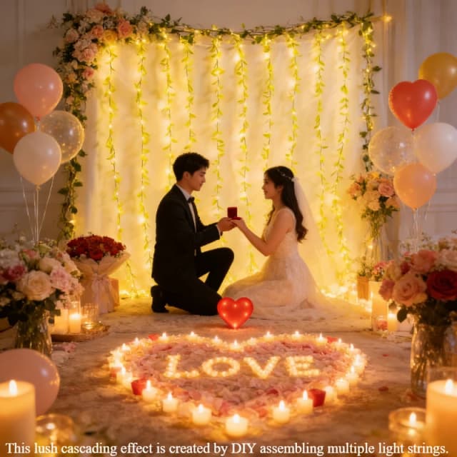 Guirnalda de luces de 2 m con cable de cobre, luces de hadas que se mantienen encendidas constantemente, adecuadas para reuniones familiares y decoraciones de bodas.