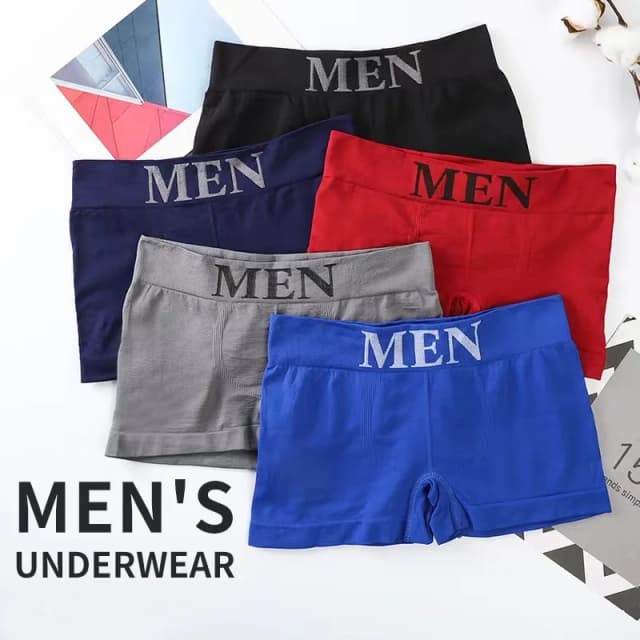 5 uds. Calzoncillos Boxer cómodos de Color liso elástico alto para hombre pantimedias transpirables