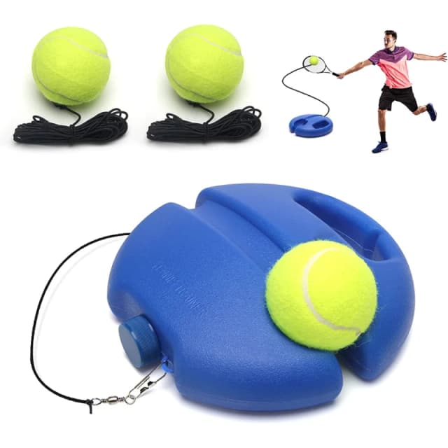 Pelota de entrenamiento de tenis, entrenador de tenis, entrenamiento profesional, herramienta primaria, ejercicio, pelota de rebote de autoestudio, práctica de tenis en interiores