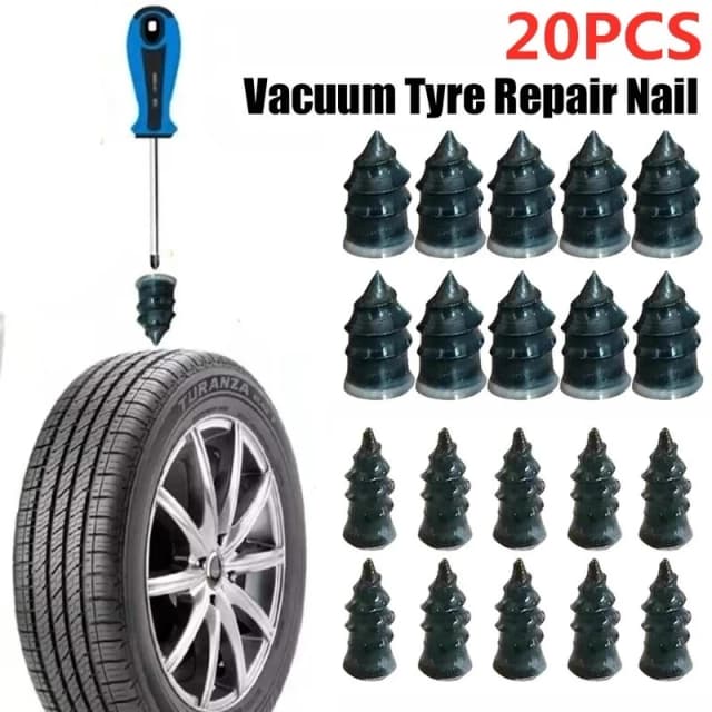 Juego de clavos de goma para reparación de neumáticos de coche al vacío, tornillos para neumáticos, Kit de herramientas de reparación sin cámara para motocicleta y camión