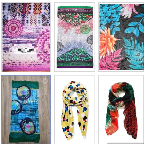 Bufanda chal de moda colorida con estampado nuevo español único original de comercio exterior