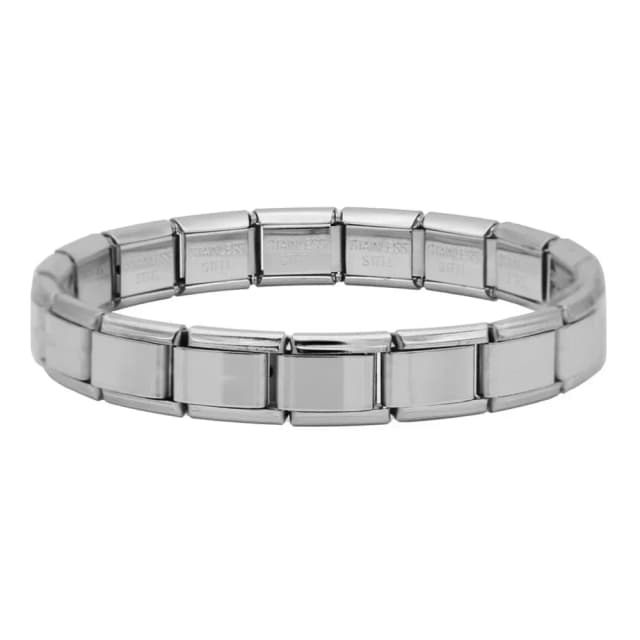 Pulsera cuadrada de ancho de Hip Hop para mujeres y hombres, brazalete de acero teñido de Color plateado Punk, joyería diaria Simple de moda, regalo único