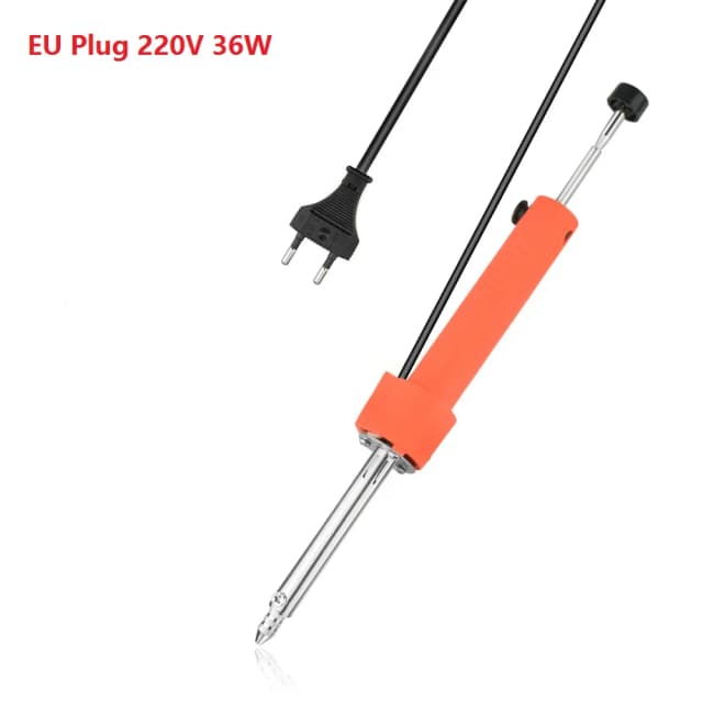 Ventosa de soldadura al vacío electrotérmica, 36W, 220V, alta potencia, bomba para desoldar duradera de la UE, pluma de pistola para soldar, herramienta de reparación de doble uso
