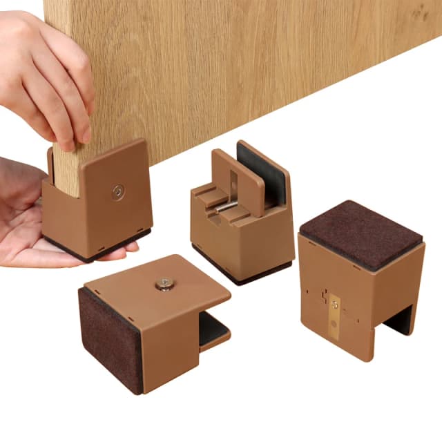 4 Uds patas de silla ajustables abrazadera de tornillo elevador 2 4 pulgadas de altura mesas de sofá de alta resistencia elevadores de muebles de cama patas de silla redondas cuadradas