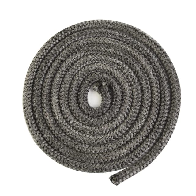 Estufa de leña negra, cuerda de fuego, 6mm, 8mm, 2m de longitud, sello de puerta, estufa de alta temperatura, pieza de chimenea de calefacción