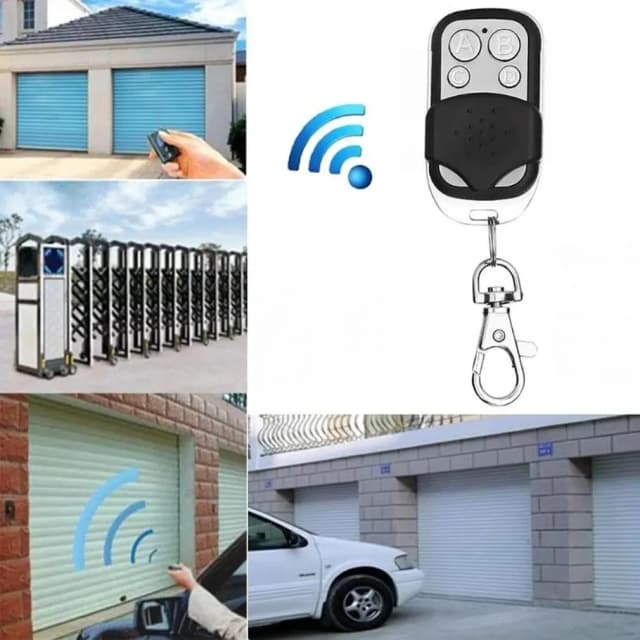 Transmisor de Control remoto con botón pulsador de Metal ABCD/bloqueo desbloqueo 4 botones 433MHz Universal 4 botones abridor de puerta de garaje remoto