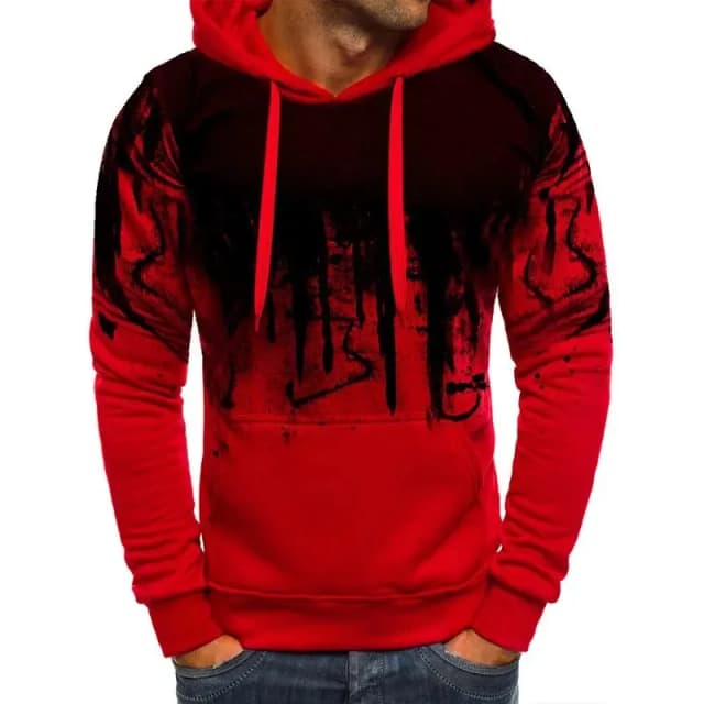 Sudadera con capucha con estampado degradado para hombre, ropa deportiva de Fitness diaria, sudaderas con capucha casuales de moda, ropa suelta, primavera y otoño