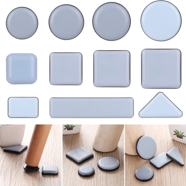 4 Piezas de Almohadillas Deslizantes Antidesgaste para Patas de Muebles, Protector de Suelo Autoadhesivo, Fácil de Mover, para Mesas Pesadas, Sofás y Sillas