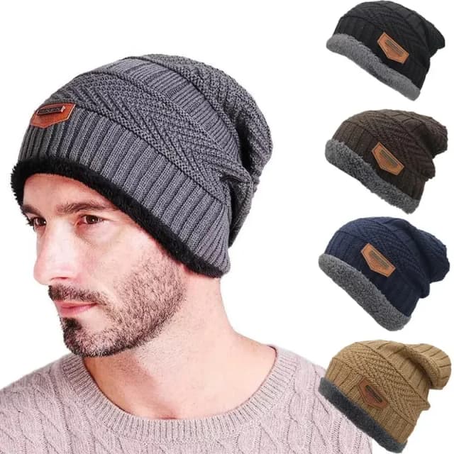 Gorro de punto, otoño e invierno, versión coreana, gorro tipo jersey grueso de terciopelo, protector de oídos, gorro para la cabeza, gorro para ciclismo al aire libre