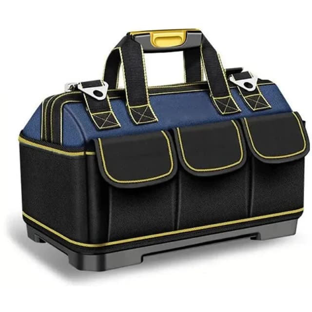 Bolsa de herramientas multifuncional, bolsa impermeable de lona Oxford de gran capacidad, bolsa gruesa resistente al desgaste para reparación de herramientas, bolsa de electricista