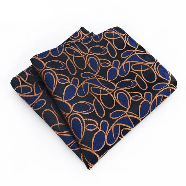 Pañuelo de seda para hombre, pañuelo de lujo, Cuadrado de bolsillo, pañuelo de Cachemira Vintage, pañuelo de pecho azul y blanco