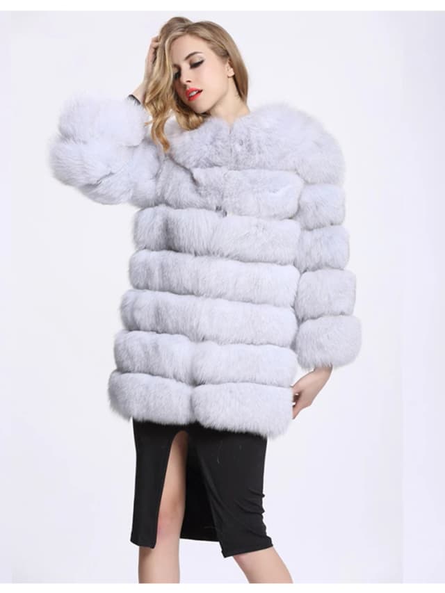 ZADORIN-abrigos largos de visón de lujo para Mujer, Abrigo cálido de piel sintética, Chaqueta de piel esponjosa, abrigos Bontjas, Abrigo Piel para Mujer