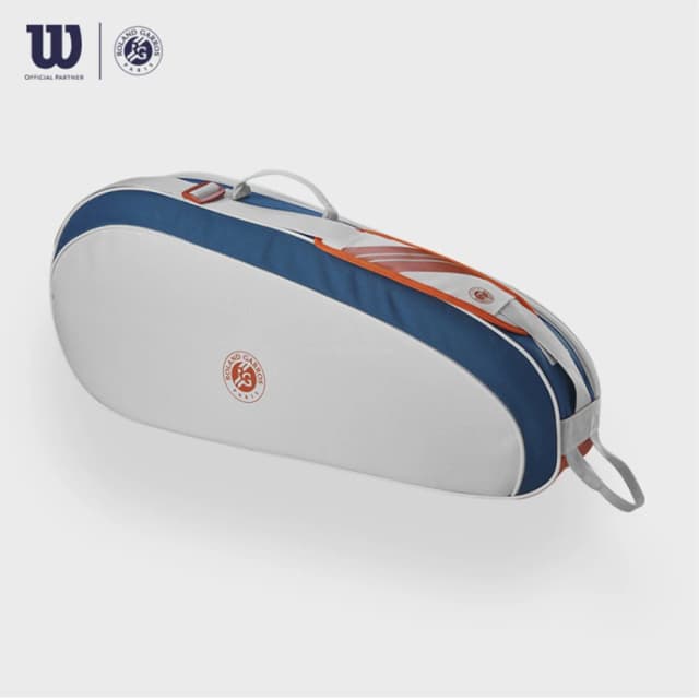 Wilson 2024 Team Roland Garros Mochila francesa abierta multifuncional de gran capacidad naranja azul gris bolsa de tenis de doble hombro