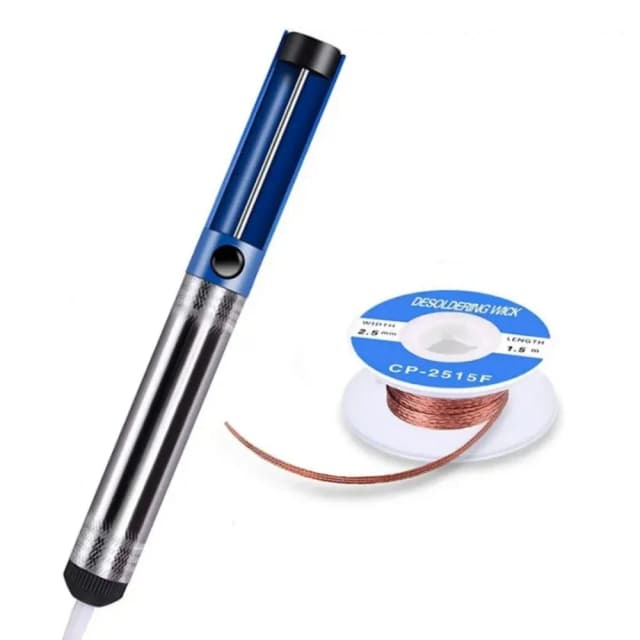 Alambre de succión de soldadura con fuerte succión y fuerte fuerza de retorno para reparación de soldadura, juego de 2,5 mm de ancho y 1,5 m de longitud