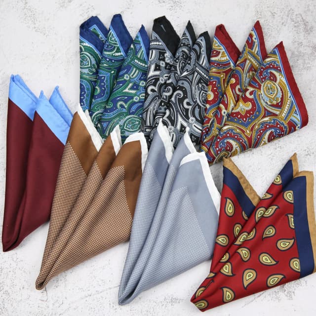 Nuevo punto rojo estampado bolsillo cuadrado Floral pecho toalla Paisley trajes boda caballeros pañuelos de hombre pañuelos de bolsillo