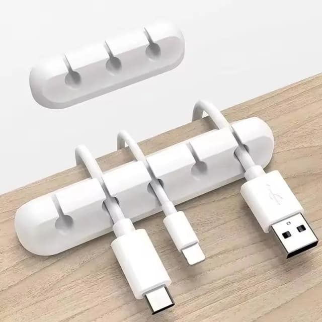 Organizador de Cables USB de Silicona, Enrollador de Cables de Carga USB, Clips de Gestión de Cables para Escritorio, Soporte para Cables de Ratón y Auriculares