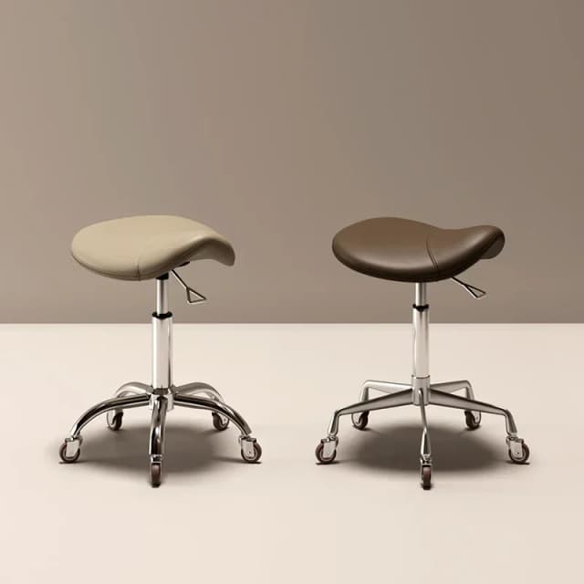 Taburete de tocador con sillín de caballo, silla giratoria para esteticista, Tabouret ajustable para salón de belleza, muebles de jardín
