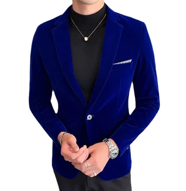 Blazer para hombre, camisa de pana de negocios a la moda para hombre, chaqueta Blazer informal ajustada de estilo británico para caballero, chaqueta para trabajo de boda para hombre 5XL