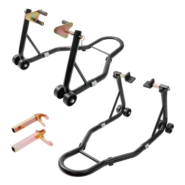 SucceBuy, soporte de elevación para motocicleta de 850 libras, soporte combinado delantero y trasero, soporte de elevación, soporte de horquilla para rueda delantera y trasera, soporte para rueda trasera de alta resistencia