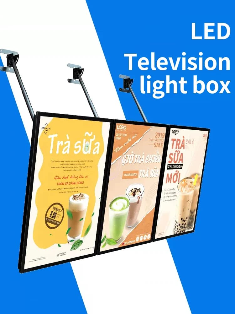 Caja de luz LED con marco a presión personalizado, iluminación de carteles, tablero de menú retroiluminado, cartel de pared para restaurante, cafetería y tienda, 2025