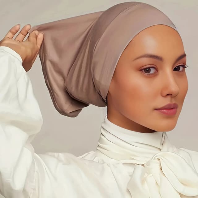 2024 nuevo turbante monocromático Simple Undercap Casual versátil elástico Modal Hijab Cap al aire libre transpirable interior Hijabs Cap