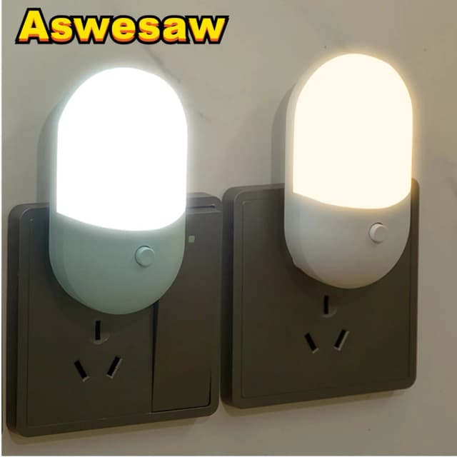 Lámpara de noche luz nocturna enchufe UE EE. UU. luz LED nocturna AC220V lámpara de dormitorio regalo para niños bonita lámpara de noche para pasillo WC