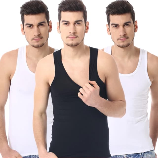 Chaleco básico de algodón de color sólido con hombros estrechos para hombre, camiseta informal a la moda para hombre, chaleco juvenil con cuello redondo para fitness deportivo Joker