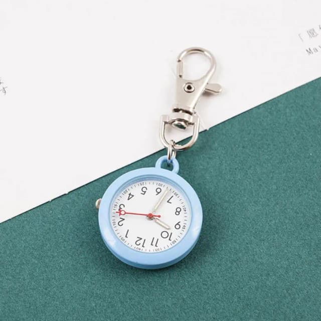 Reloj de bolsillo para enfermera, resistente al agua, de cuarzo, con pilas, llavero Unisex, relojes de regalo, reloj para mujer y hombre