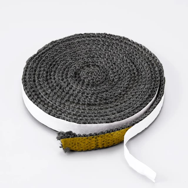 Cuerda autoadhesiva de fibra de vidrio para fogones planos, color negro, 2m/3m, cable de sellado para puerta de chimenea, cinta de junta de repuesto de 10mm/15mm