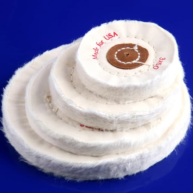 Amoladora de rueda pulidora de tela de pelusa de algodón de 3-8 pulgadas para joyería de oro y plata herramientas de franela de pulido de espejo