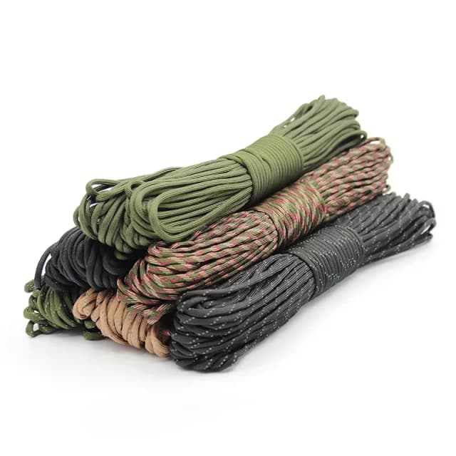 Paracord de 9 núcleos, 650lb, 5/15/31m de diámetro, 4mm, cuerda para tienda, cuerda de paracaídas de supervivencia táctica para hacer bricolaje, cordón, pulsera, Collar de perro