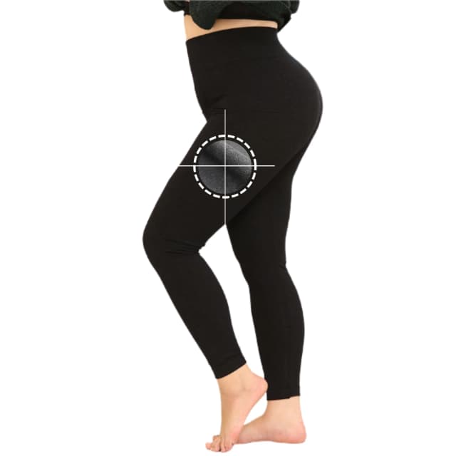 Leggings gruesos con forro polar de talla grande para mujer, elásticos, gruesos, cálidos y cómodos, de longitud completa, suaves y mantecosos