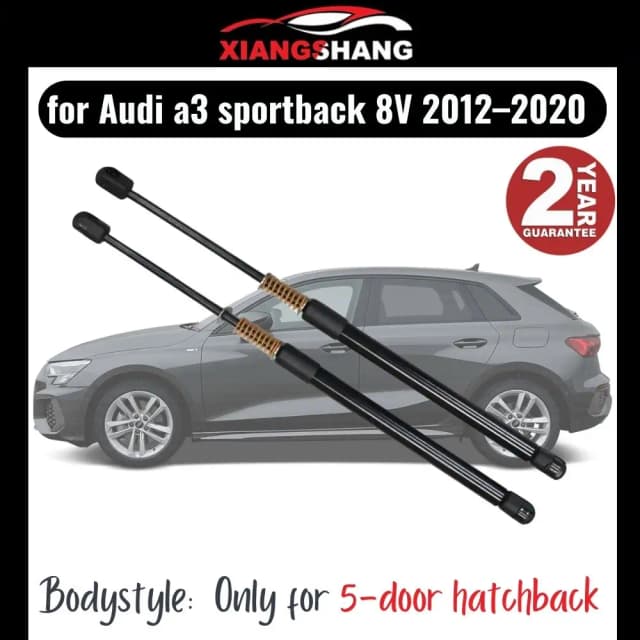Amortiguador de puerta trasera para Audi A3/S3/RS3 Sportback (8V), Hatchback de 5 puertas 2012-2020, con soporte de elevación de Gas para maletero de resorte, 2 uds.