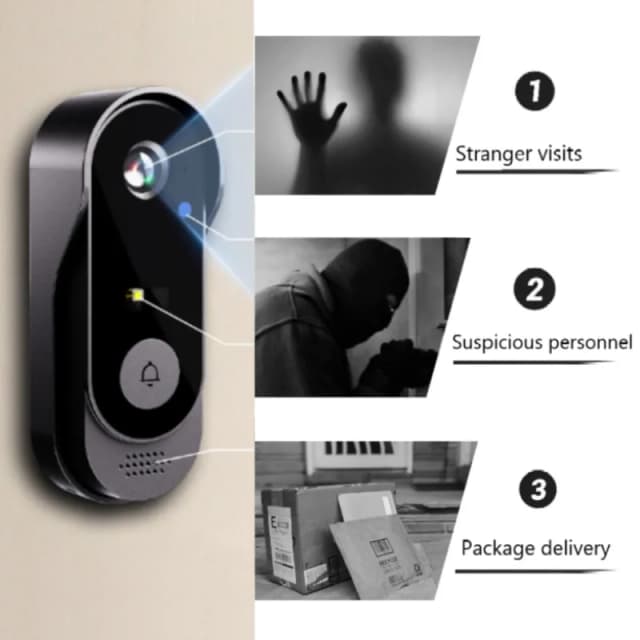 Timbre con cámara WIFI Tuya, videoportero HD para exteriores, inalámbrico, resistente al agua, protección de seguridad, visión nocturna IR, hogar inteligente