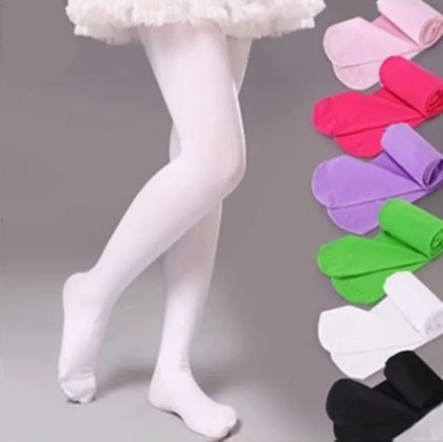 Pantimedias de Ballet para niñas, medias de terciopelo blanco, profesionales