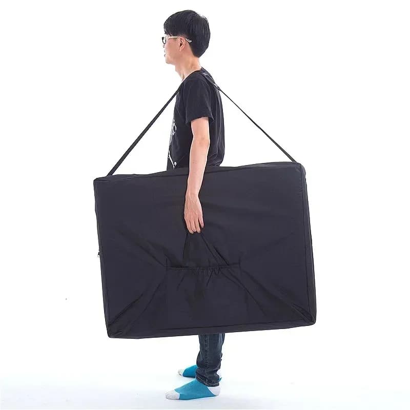 Bolsa de transporte plegable negra, accesorios para cama de belleza, mochila resistente al agua de tela Oxford 600D, solo bolsa 93*70, sin cama