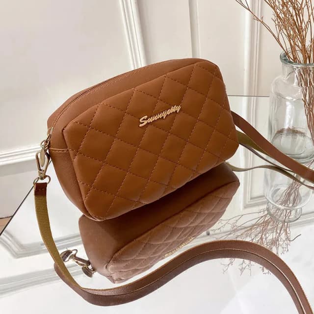 Nuevo bolso para cámara con bordado Simple a la moda para mujer, bolso cruzado a cuadros