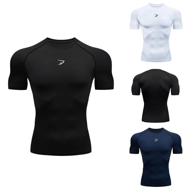 Camiseta de compresión para correr para hombre, camisetas deportivas de manga corta, camisetas deportivas para gimnasio, chándal para correr para hombre, camisetas atléticas para hombre