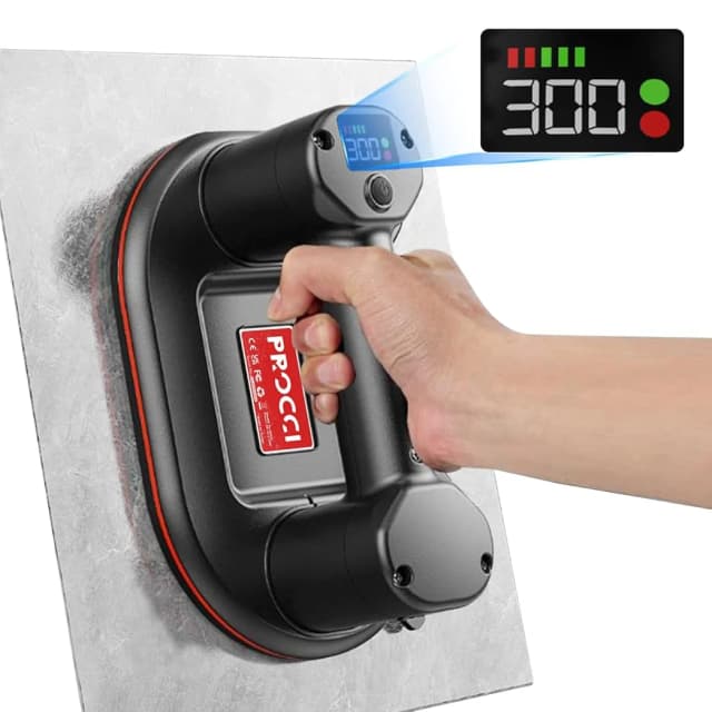 Ventosa de vacío eléctrica grande con pantalla inteligente, elevador de azulejos de vidrio de alta resistencia con carga de 300KG, herramienta de elevación de ventosas de vacío de 4000mAh